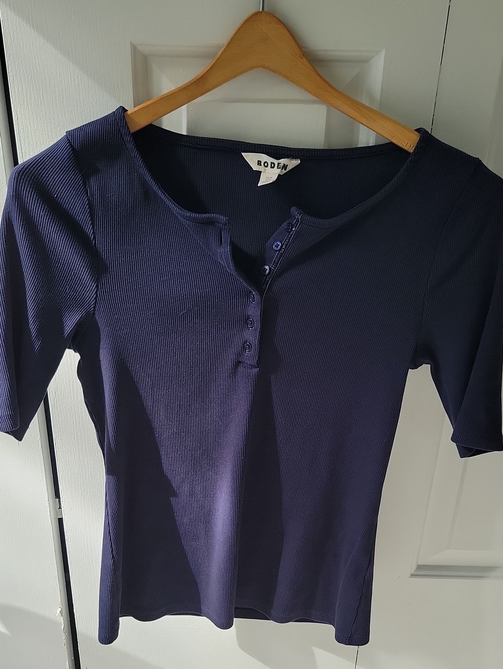Boden Ribbed Henley - Picture 2 of 5